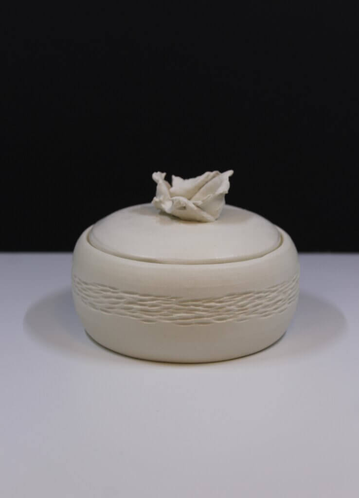Boîte céramique artisanale - texture martelée