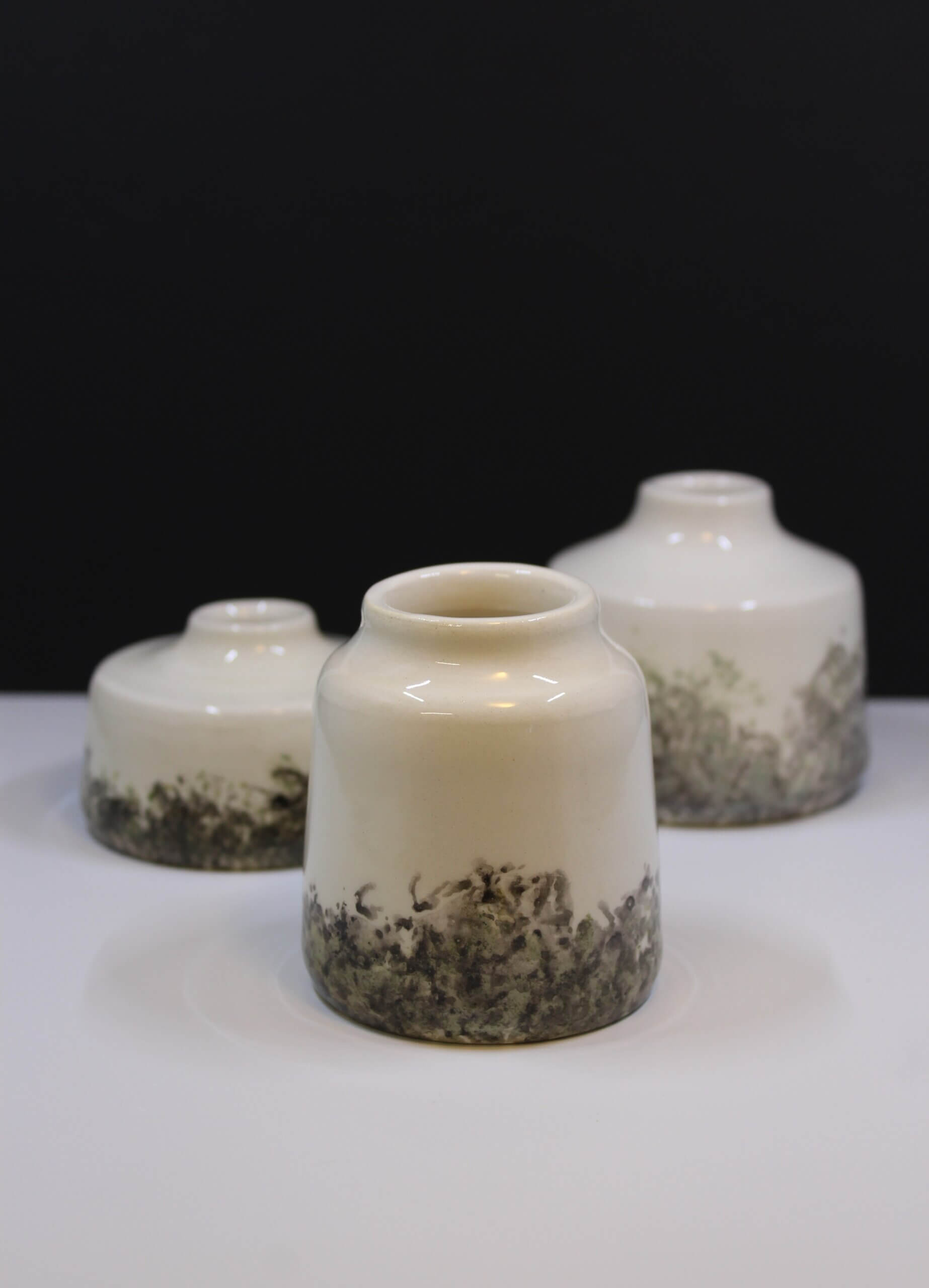 Trio mini vases Lichen - céramique artisanale – Image 2